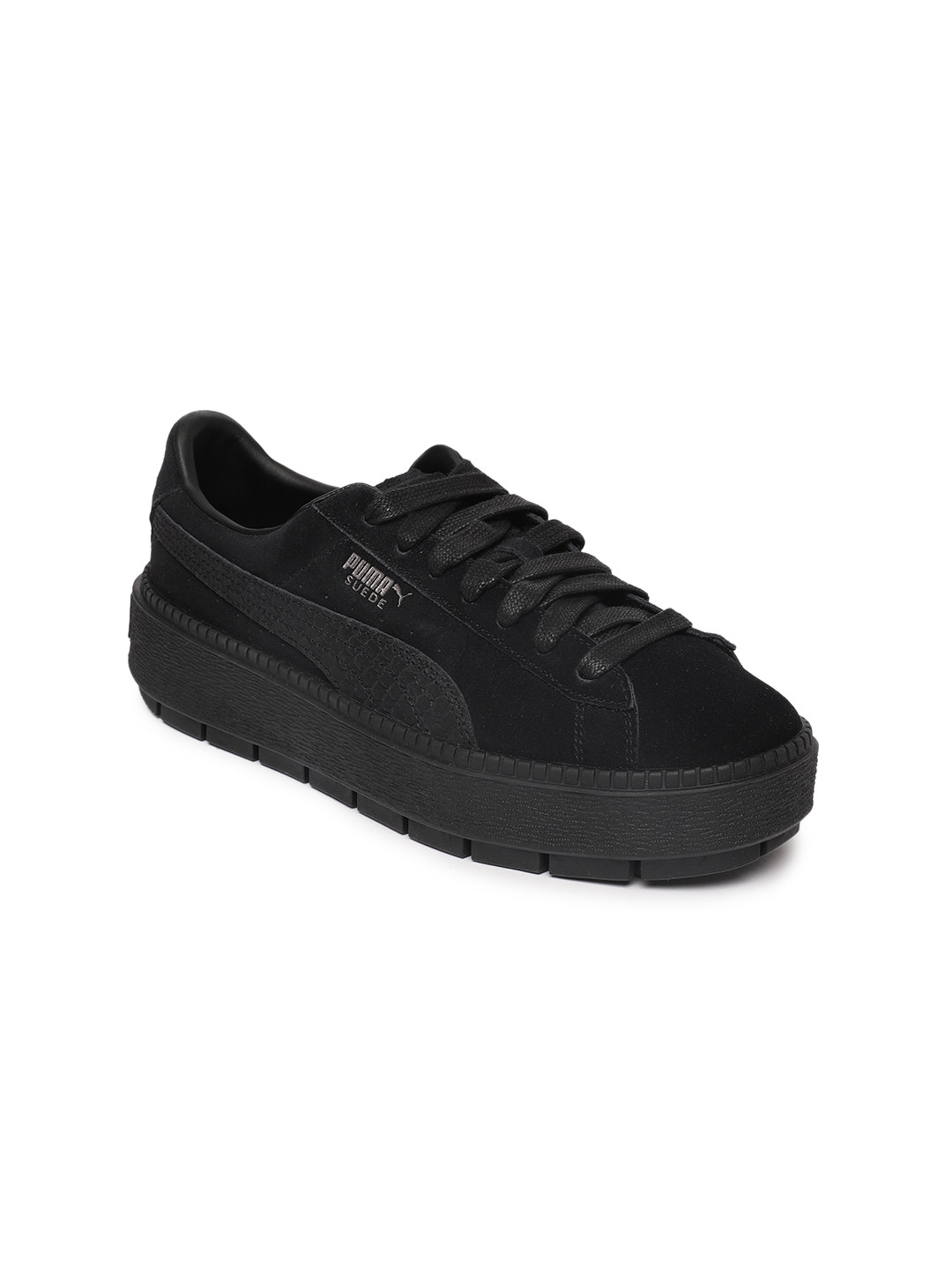 suede platform trace trainers puma black