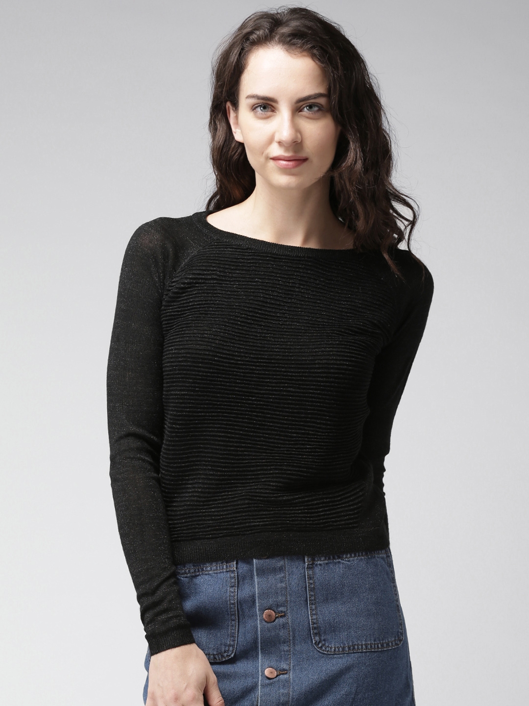 Buy Mast & Harbour Black Sweater - Sweaters for Women 809806 | Myntra