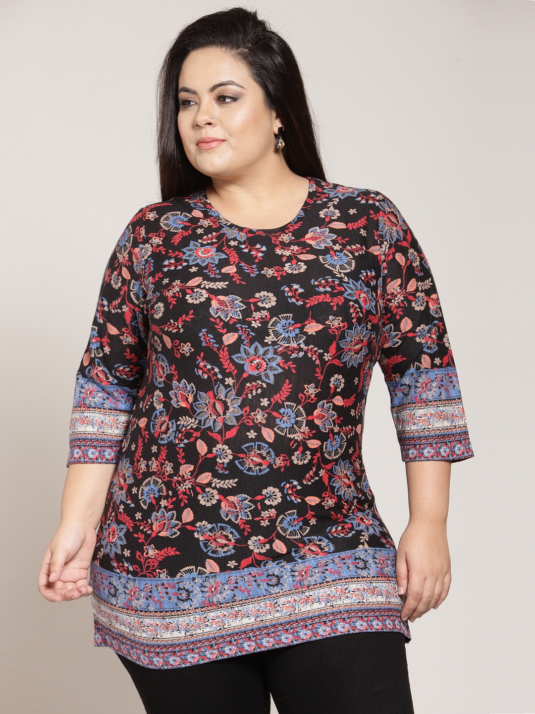 plus size printed tops