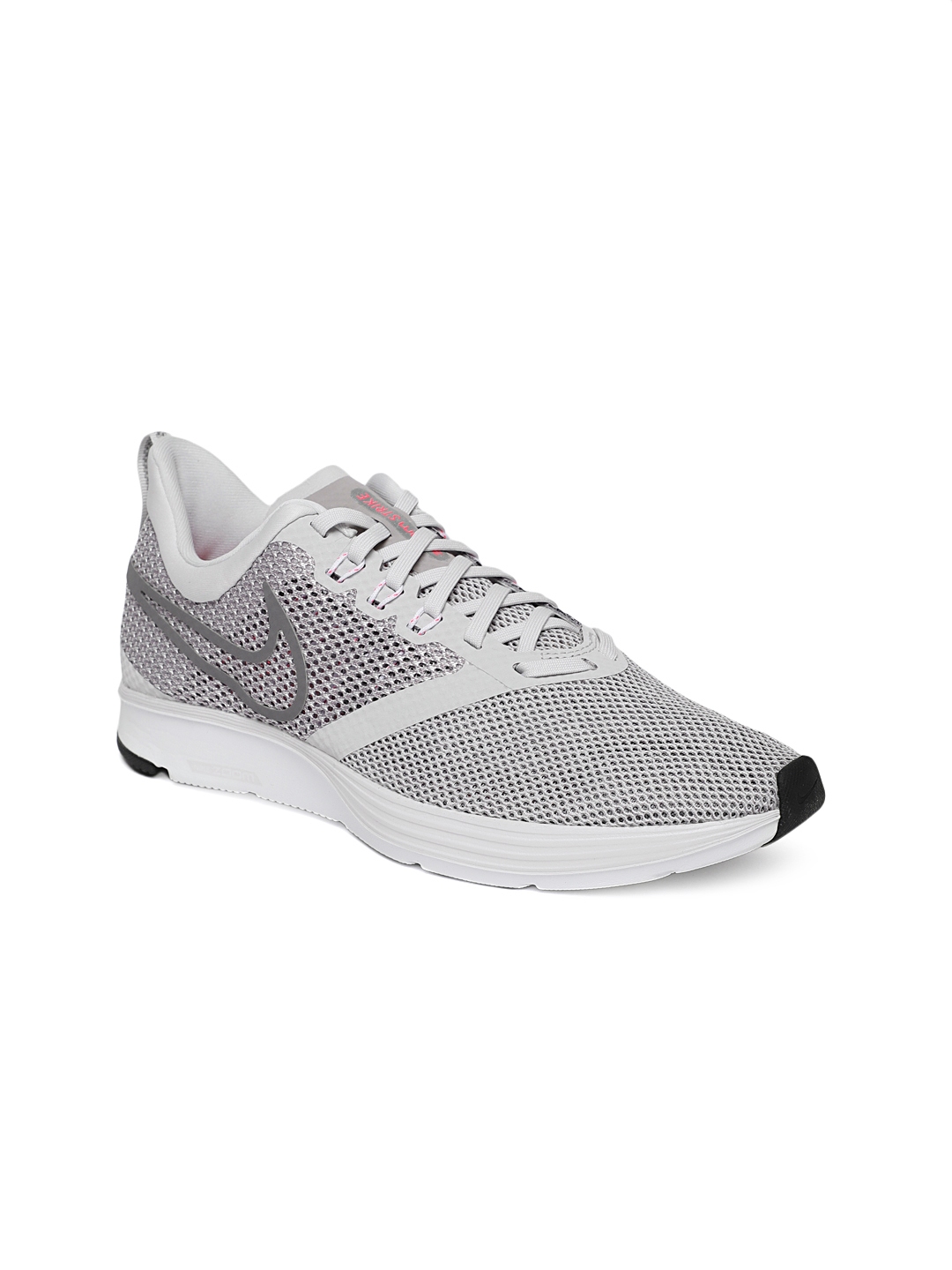 grey nike running shoes