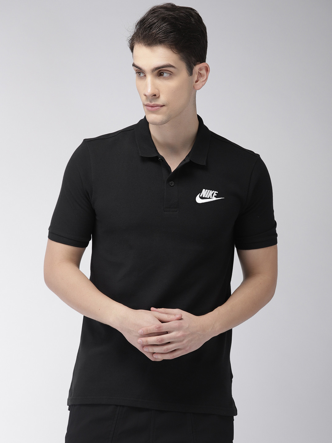 mens black nike polo shirts