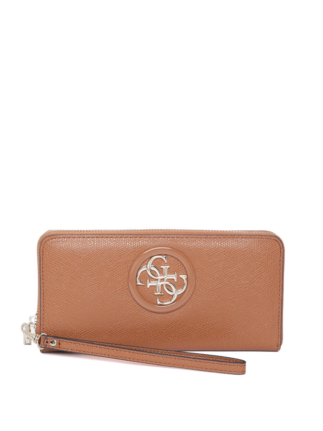 Buy GUESS Women Tan Brown Solid Zip Around Wallet Wallets for Women