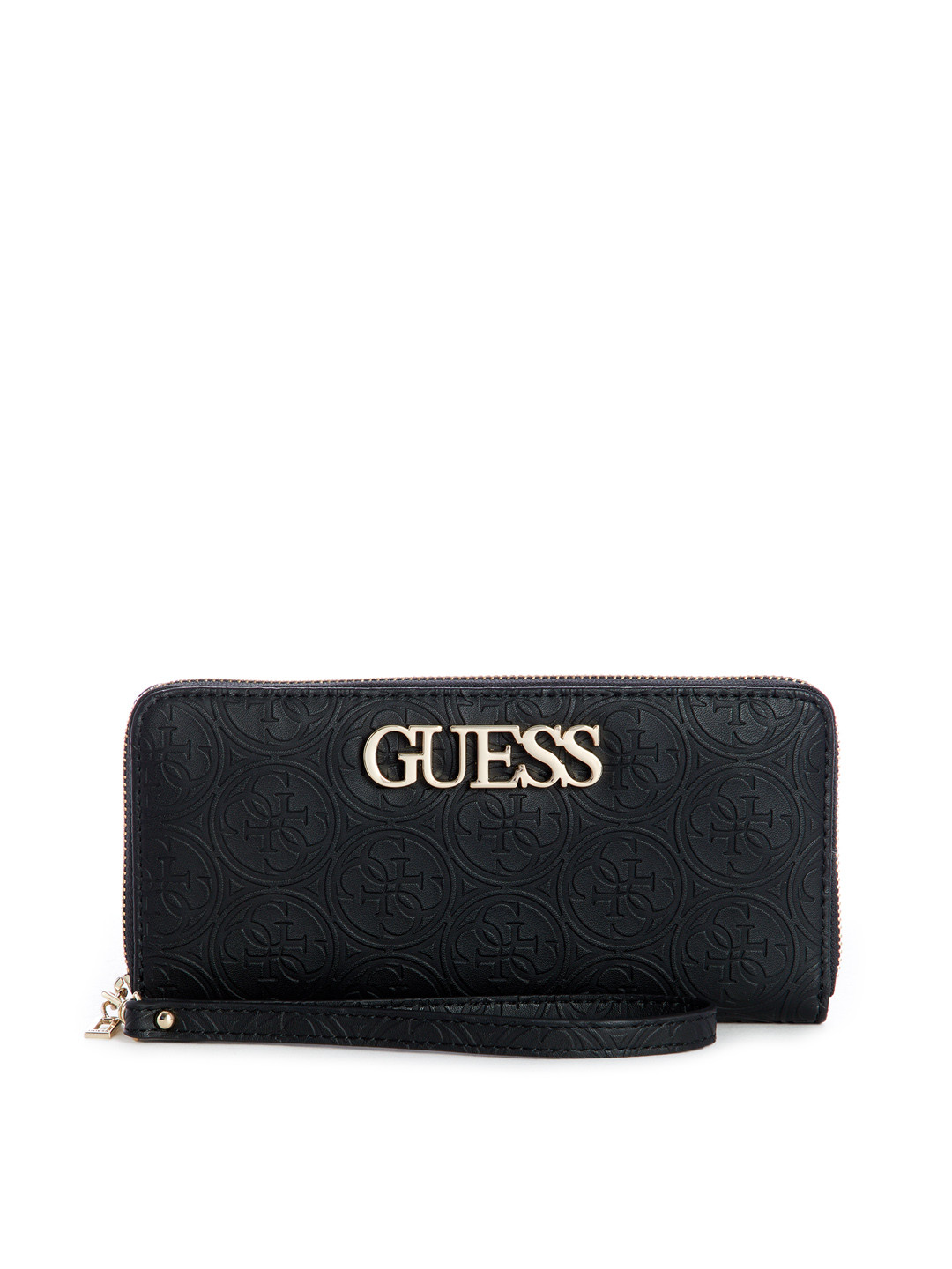 Buy GUESS Women Black Textured Zip Around Wallet Wallets for Women