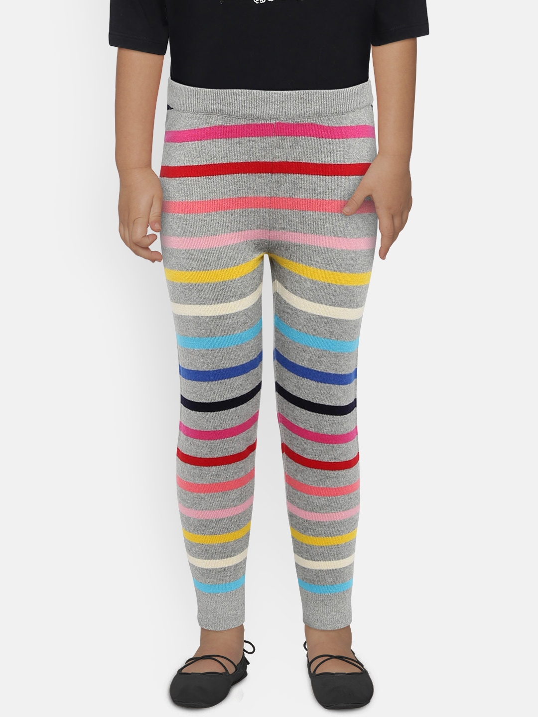 NWT Kids Gap Girls leggings pants rainbow striped XXL 14-16