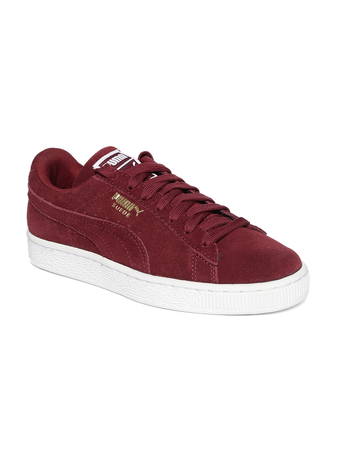 Buy Puma Men Maroon Classic + Suede Sneakers - Casual Shoes for Men ...