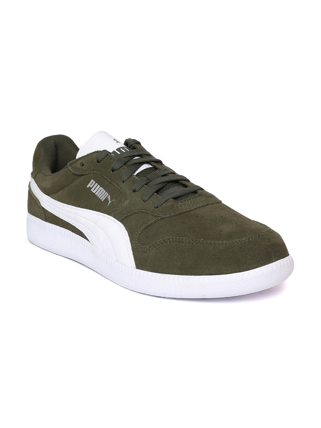 Buy Puma Unisex Olive Green Icra Trainer Suede Sneakers - Casual Shoes ...