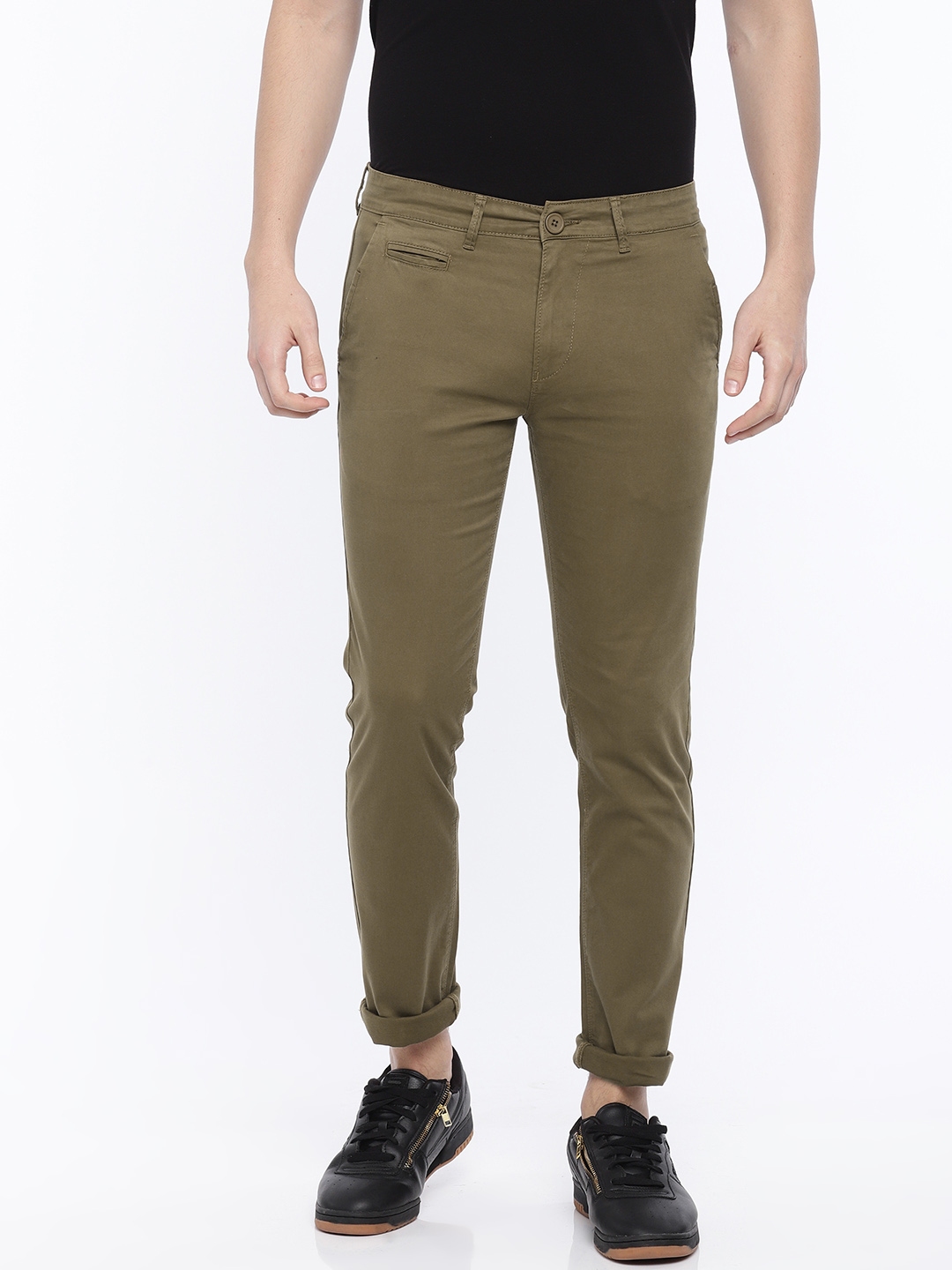 spykar slim fit cotton joggers