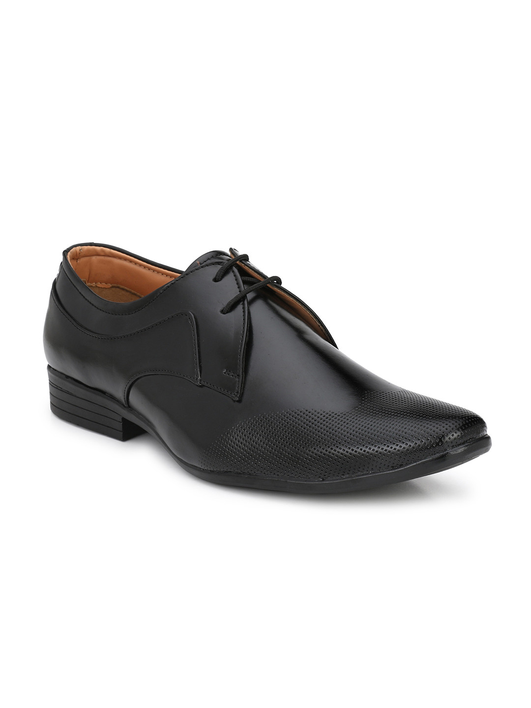 Buy Azzaro Black Men Black Synthetic Leather Party Derbys Formal