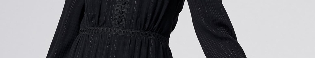 Buy Forever New Women Black Solid Fit And Flare Dress - Dresses for ...