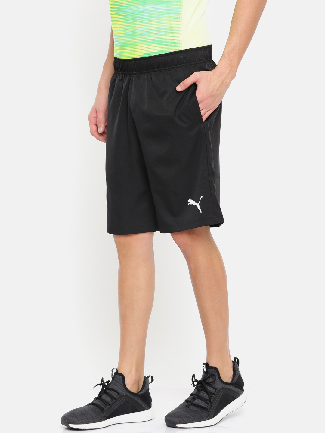 Buy Black Regular Fit Active Woven Sports Short 9" Shorts for Men