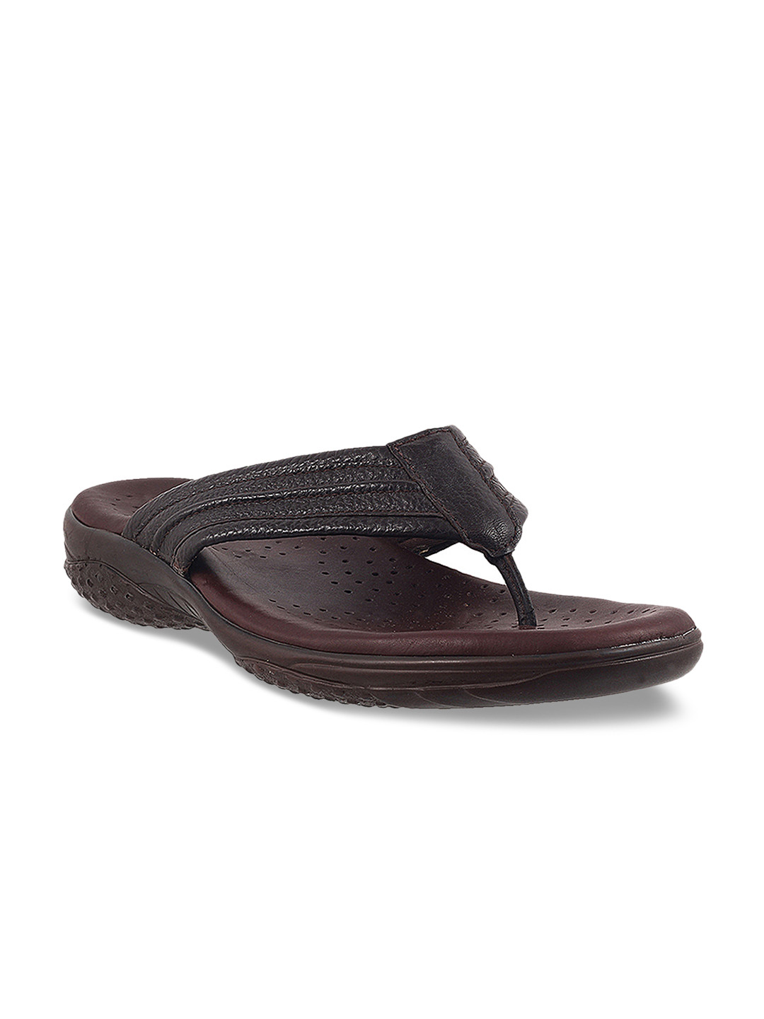 Buy Metro Men Brown Leather Comfort Sandals - Sandals for Men 8166139 | Myntra