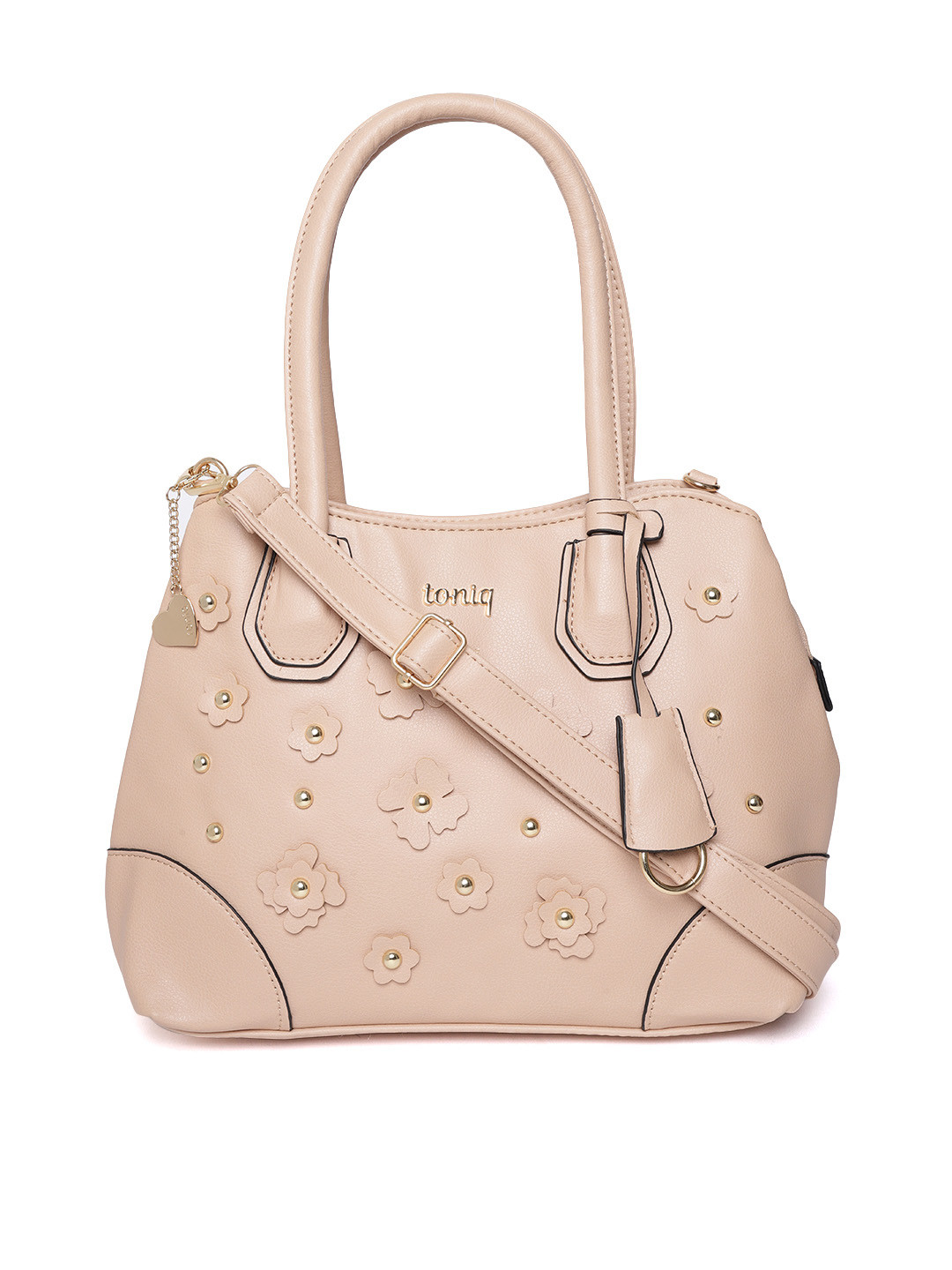 Buy ToniQ Beige Solid Embellished Shoulder Bag Handbags for Women