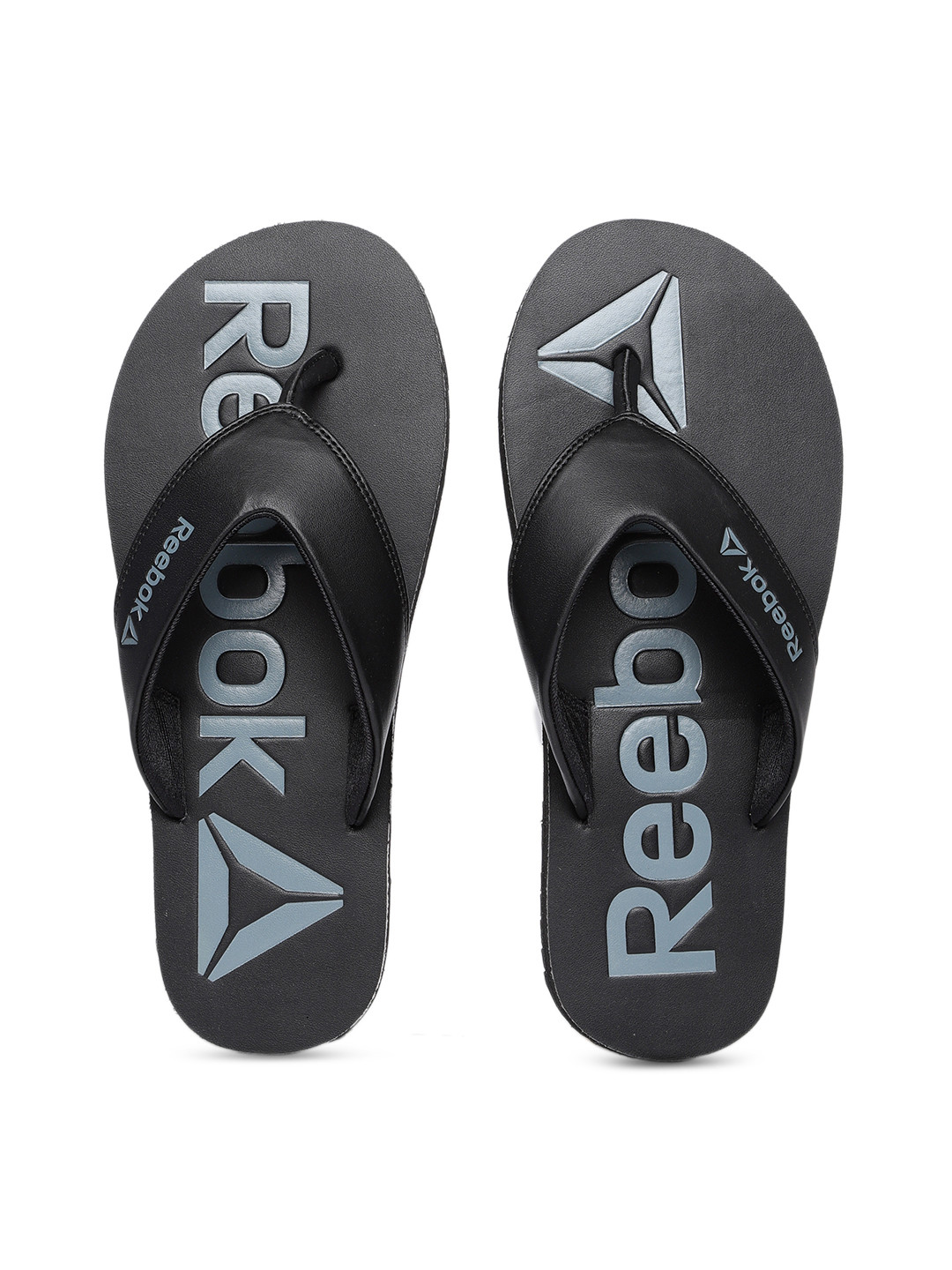 reebok black flip flops