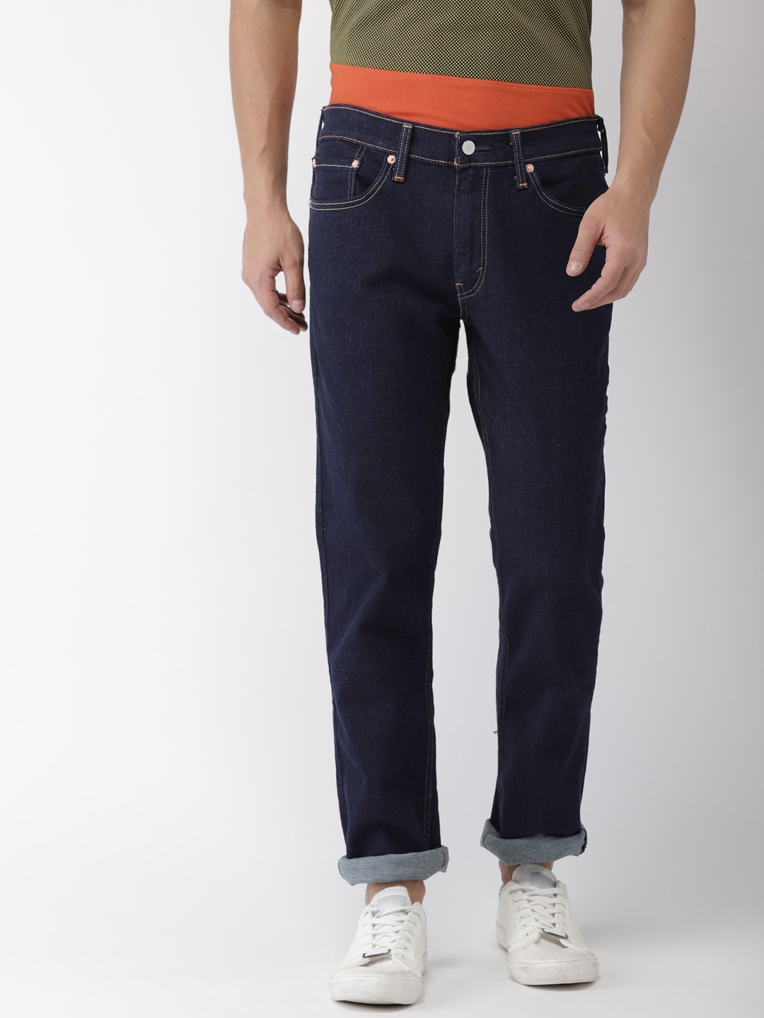 Buy Levis Men Blue Slim Fit Mid Rise Clean Look Stretchable Jeans ...