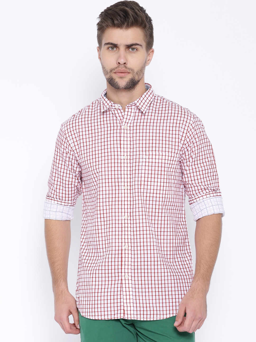 matching pant for red checked shirt