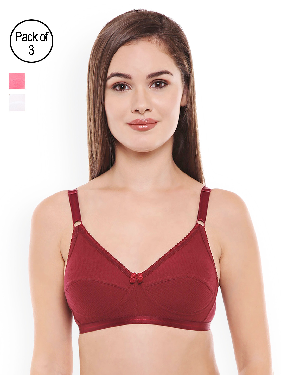 Buy Bodycare Pack Of 3 Assorted Everyday Bras E1517COMHW(BCD) - Bra for ...
