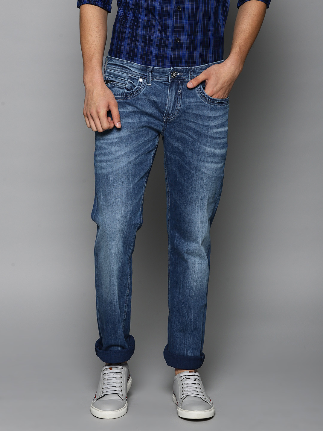 Buy Louis Philippe Jeans Men Blue Slim Fit Low Rise Clean Look