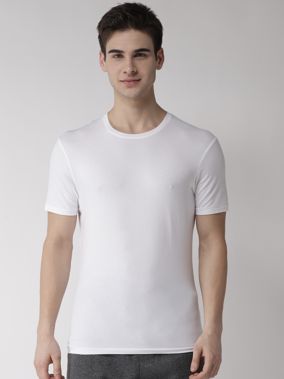 Buy Marks & Spencer Men White Solid Innerwear Vest T141620A - Innerwear ...