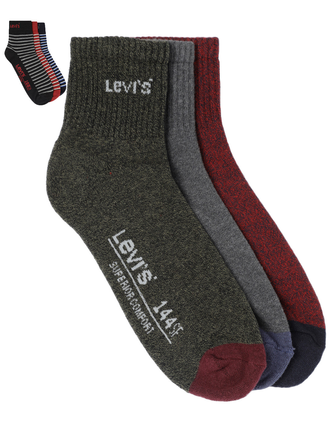 Buy Levis Men Pack Of 6 Pairs Assorted Socks Socks for Men 8230057