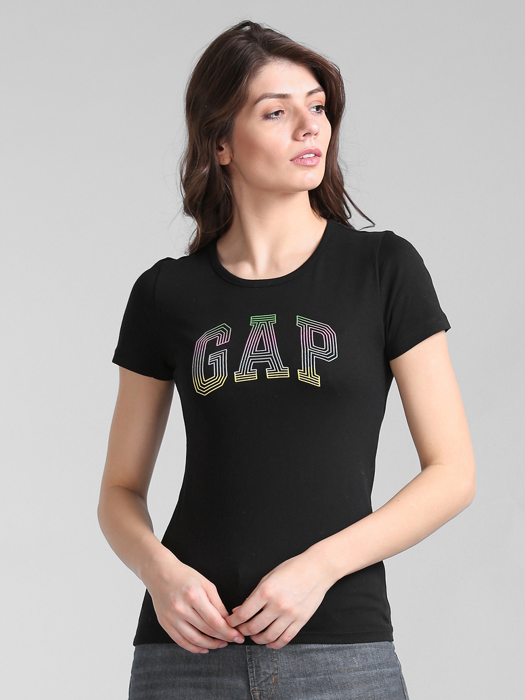 Buy GAP Women Logo Printed Cotton T Shirt Tshirts for Women 8233399