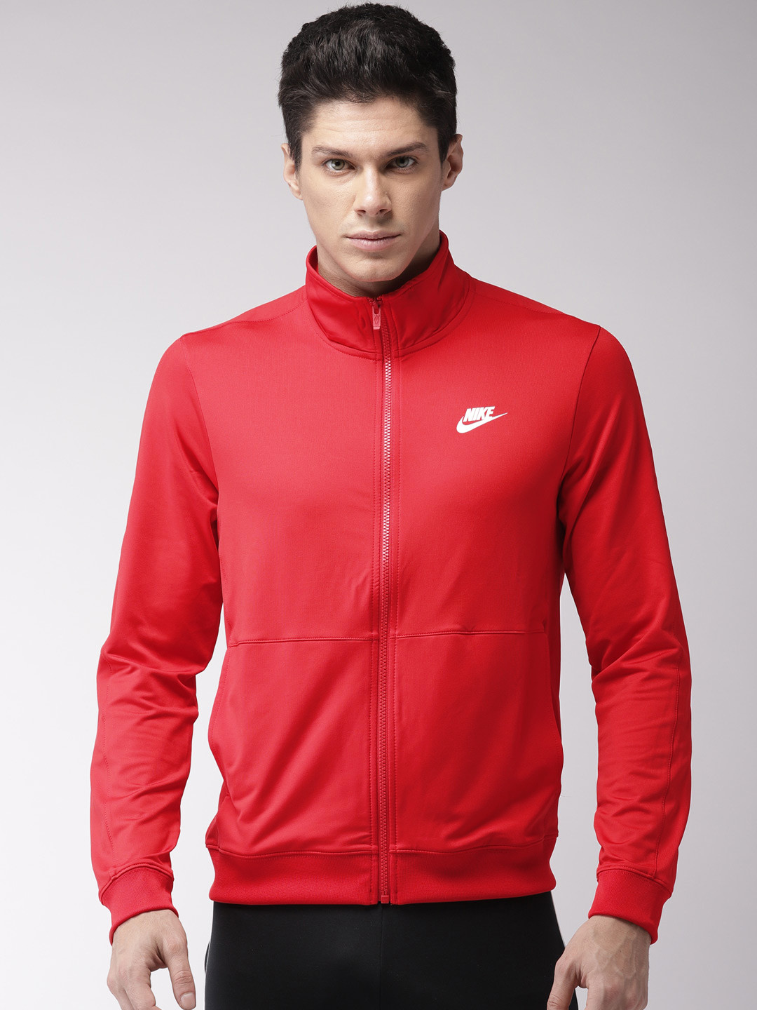 Buy Nike Men Red Solid Standard Fit AS M NSW TRK Sporty Jacket