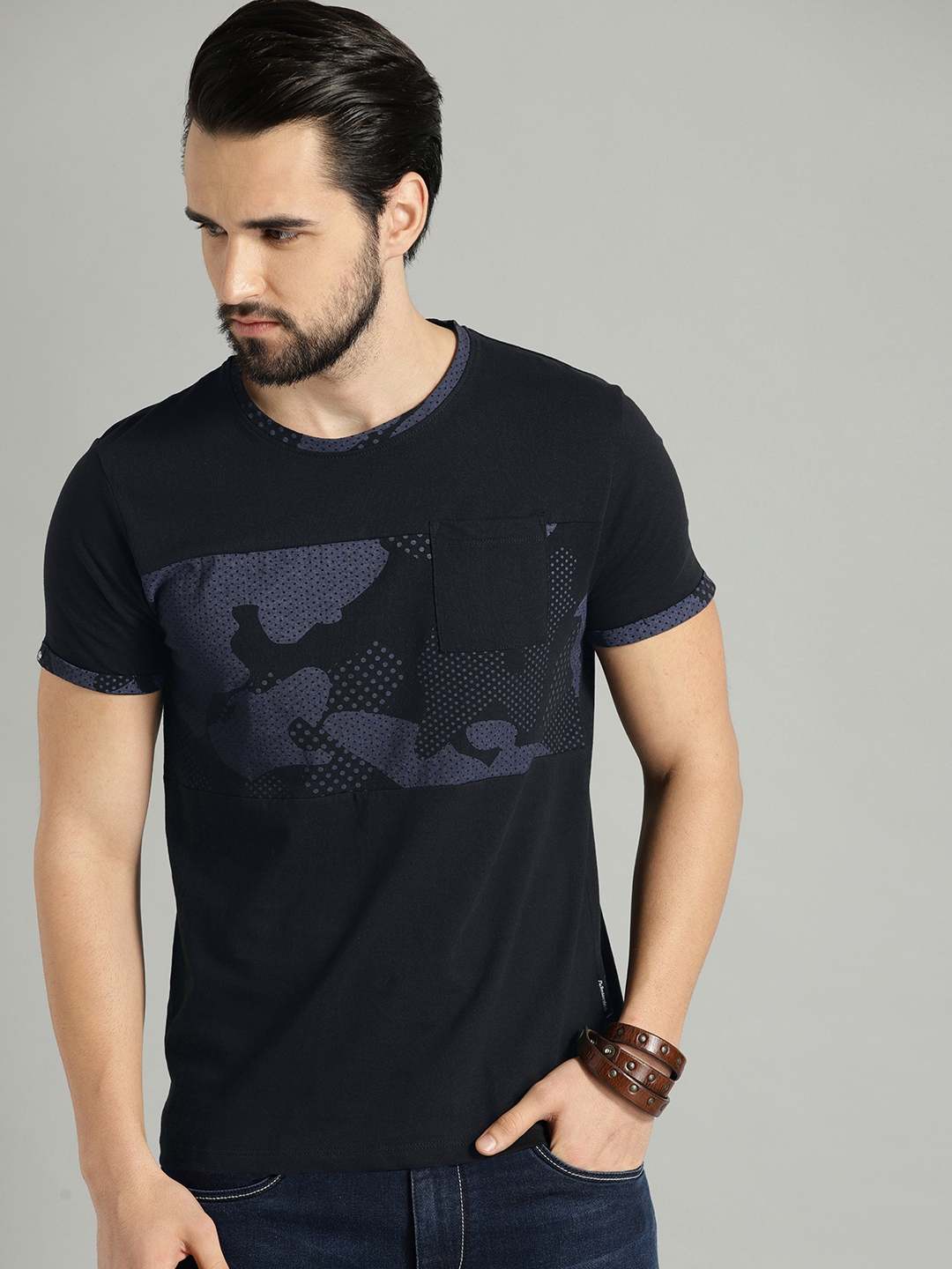 black shirt for men myntra