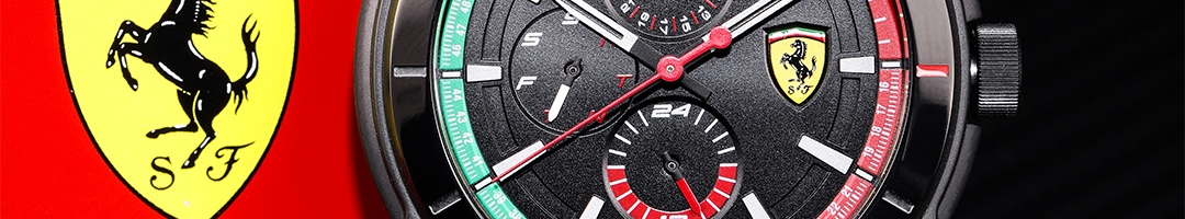 Buy SCUDERIA FERRARI Forza Men Black Analogue Watch 830577 - Watches ...