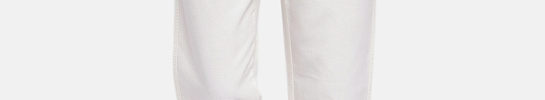 Buy Cottonworld Men White Solid Trousers - Trousers for Men 8243111 ...