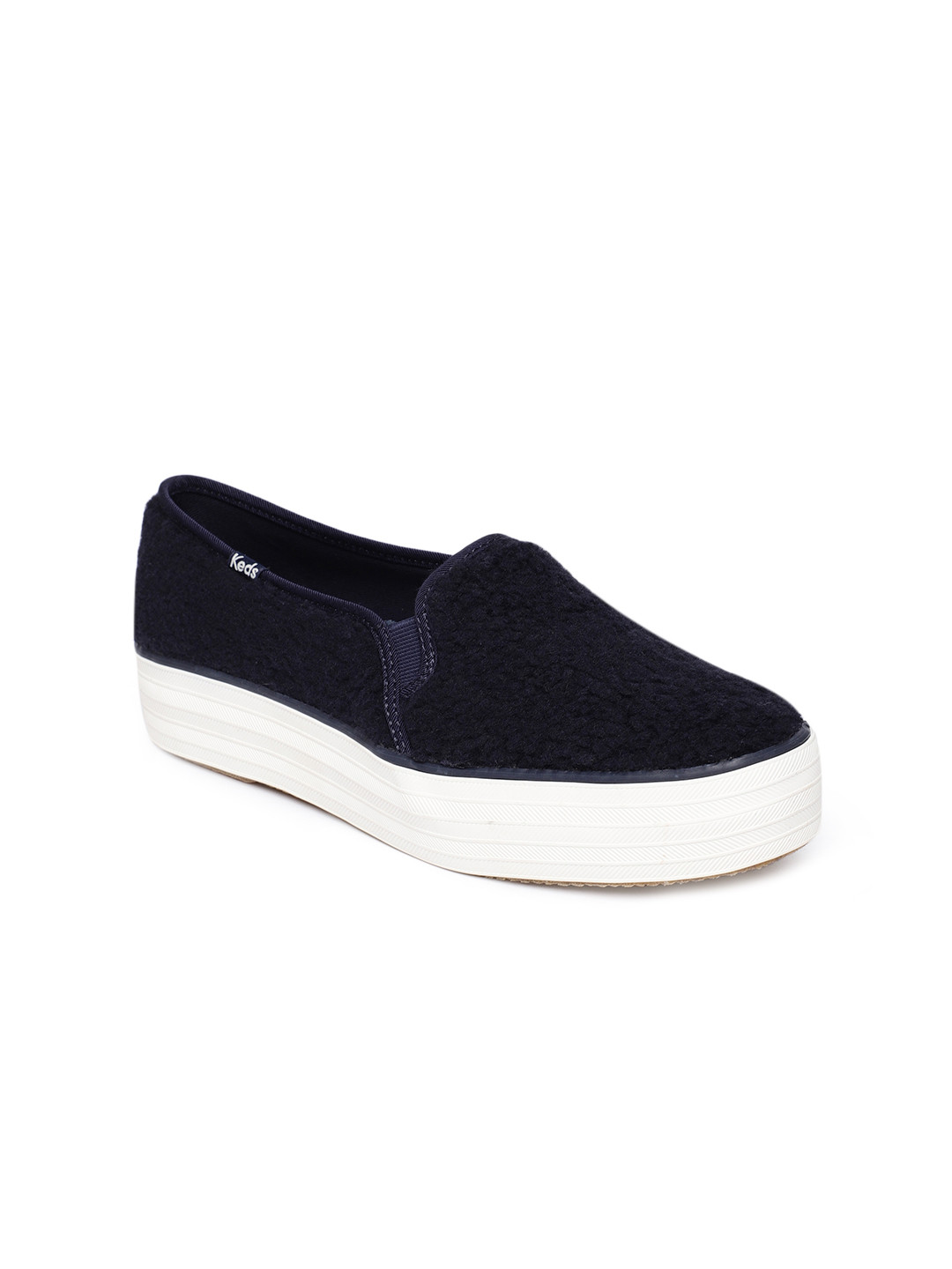 keds navy slip on sneakers
