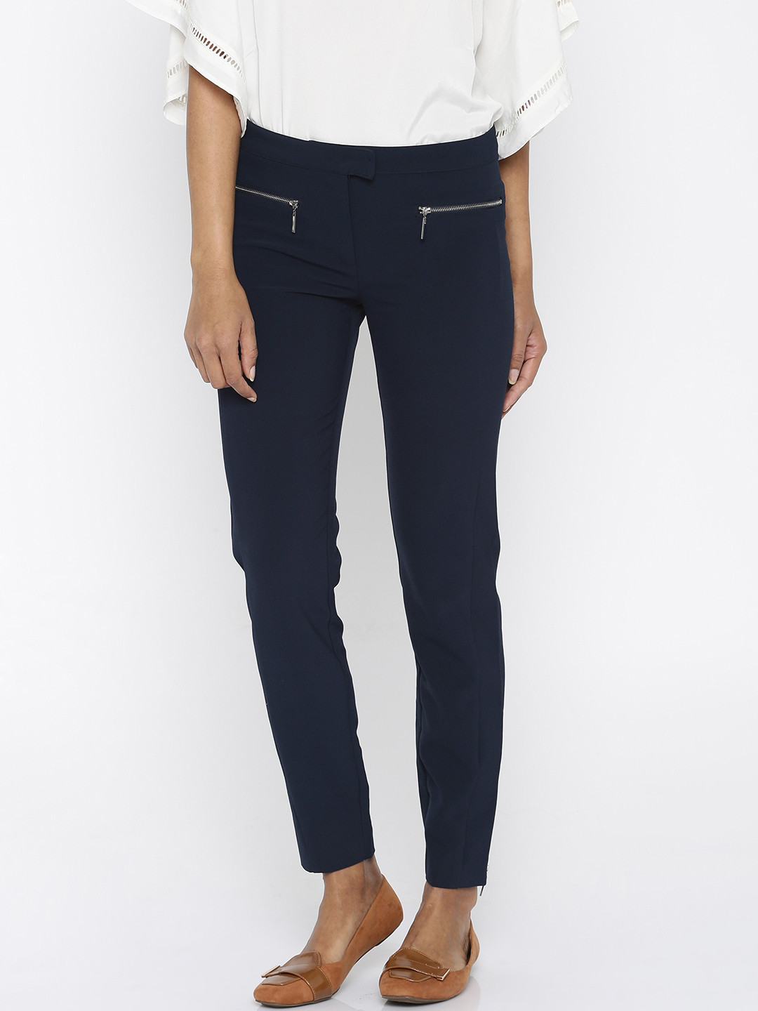 Buy Vero Moda Navy Trousers Trousers for Women 827862 Myntra