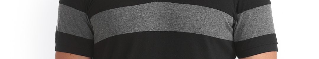 Buy Ruggers Men Black Striped Polo Collar T Shirt - Tshirts for Men ...