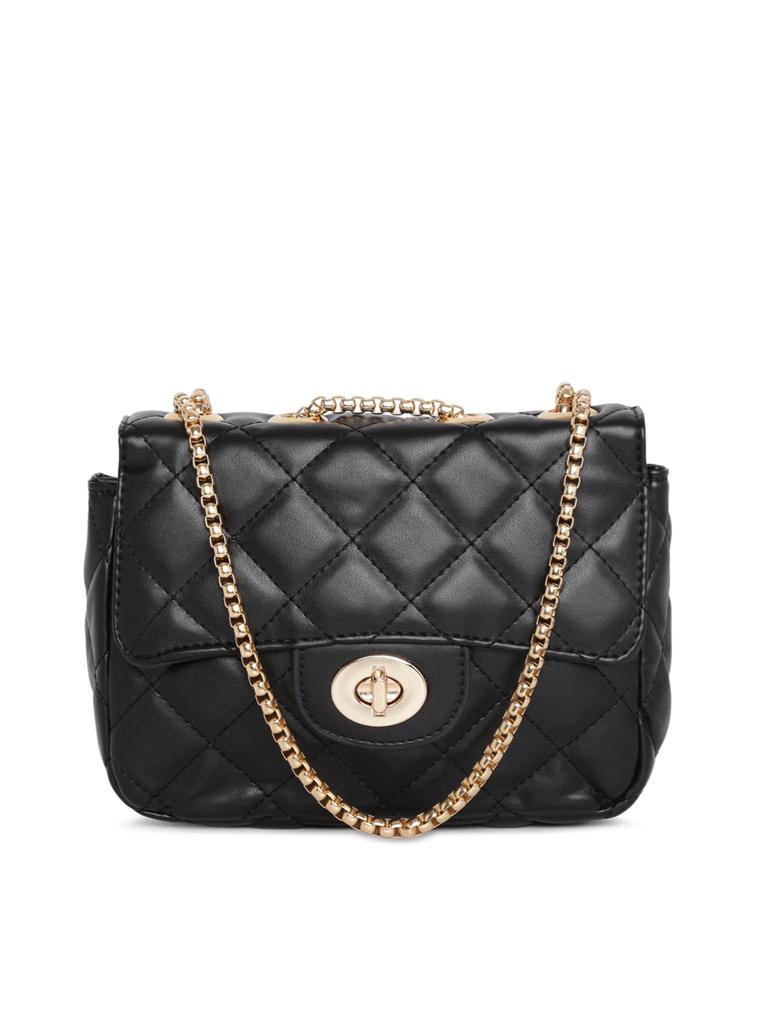 Buy DressBerry Black Quilted Sling Bag - Handbags for Women 8311741 ...