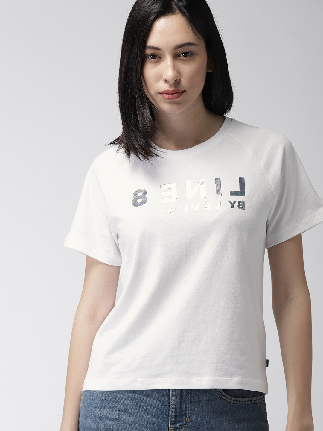 Ladies white levis t shirt clearance