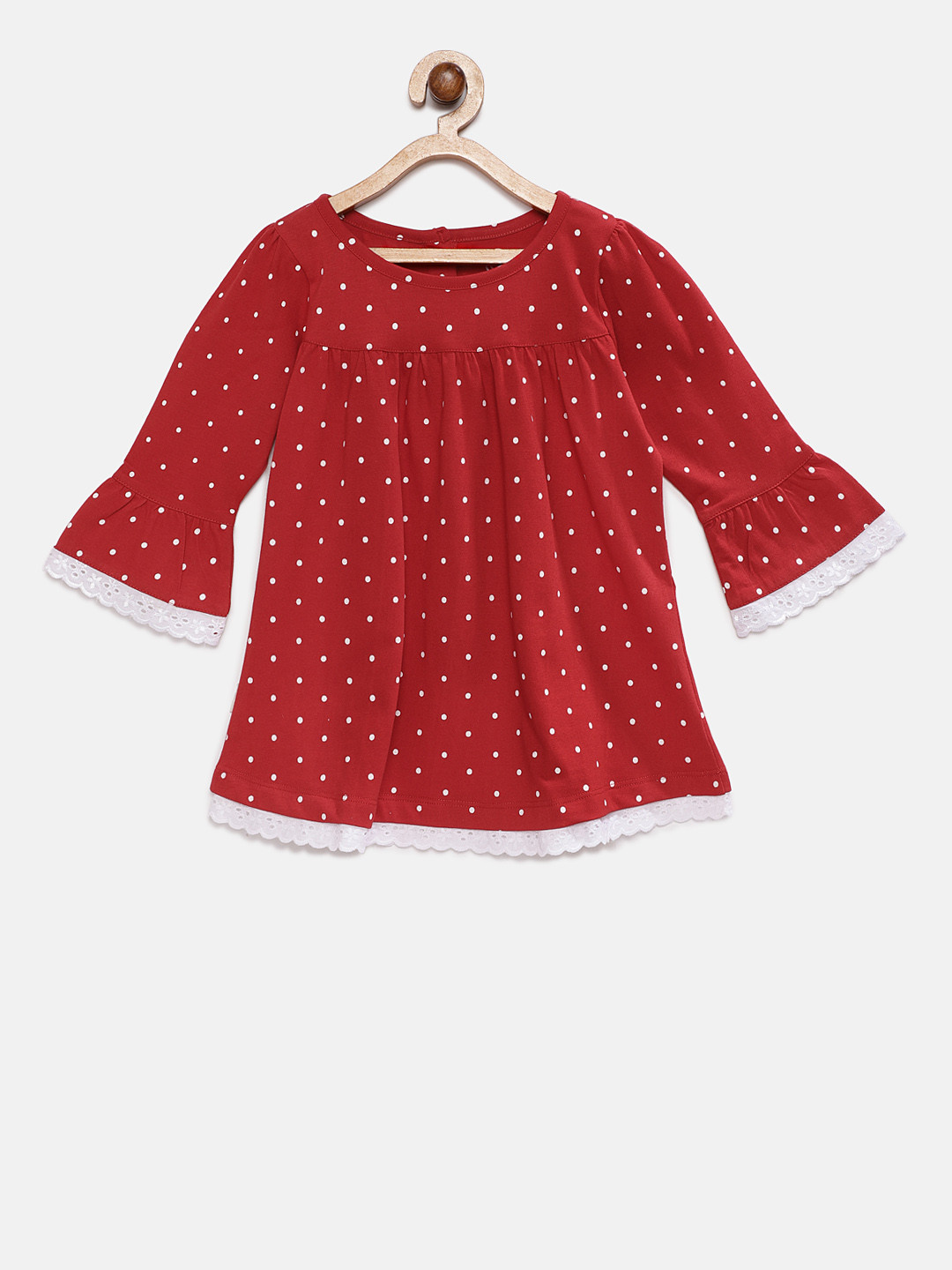 Buy TAMBOURINE Girls Red Printed A Line Dress Dresses for Girls