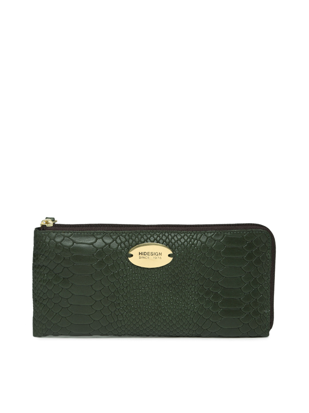 Buy Hidesign Women Green Leather Textured Zip Around Wallet Wallets