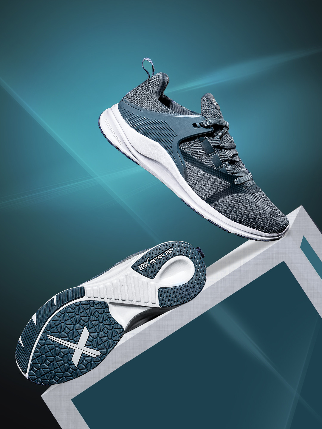 Buy HRX By Hrithik Roshan Men Blue Metaflash Running Shoes - Sports ...