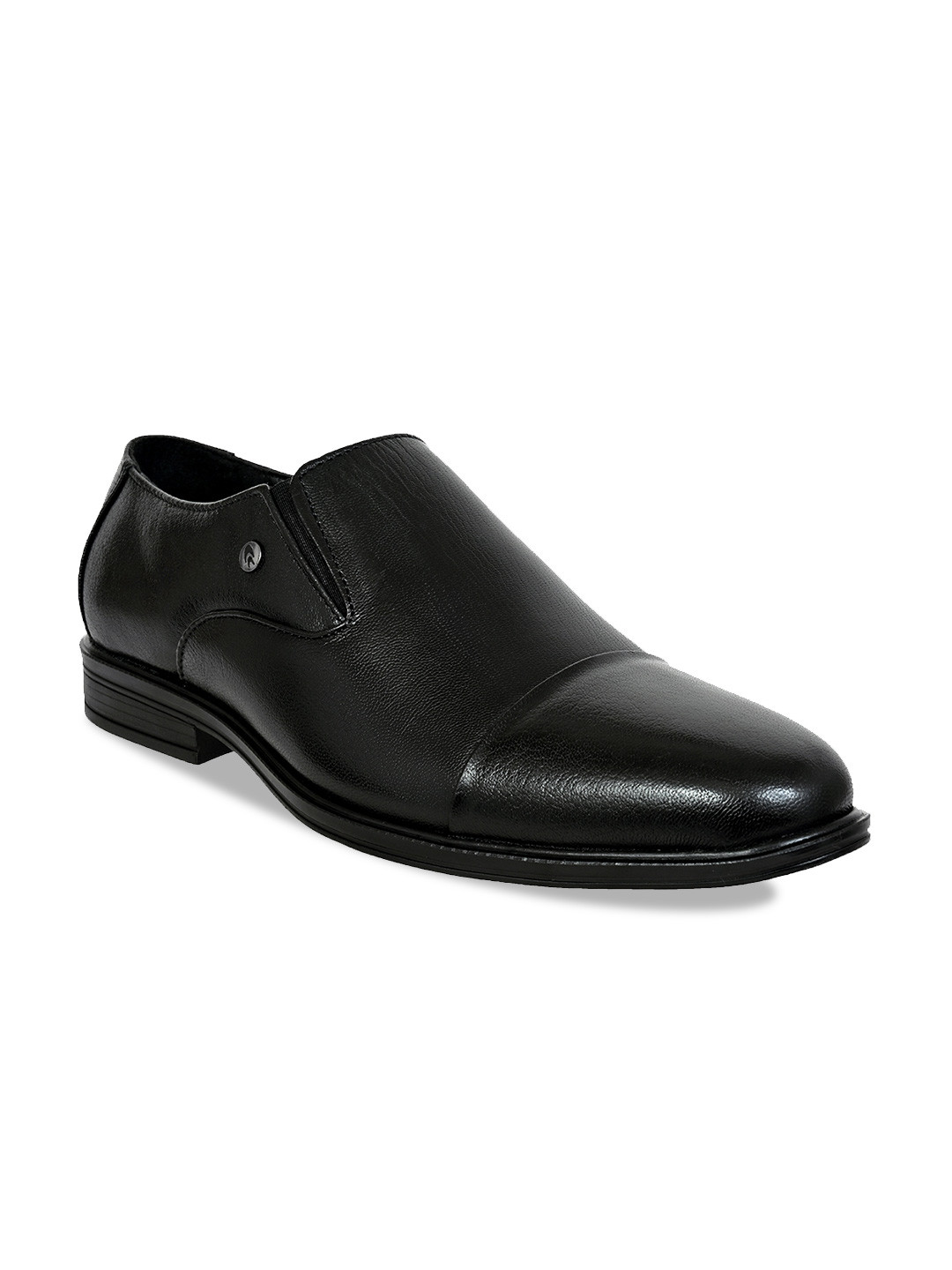 Buy Allen Cooper Men Black Formal Leather Slip Ons Formal Shoes for
