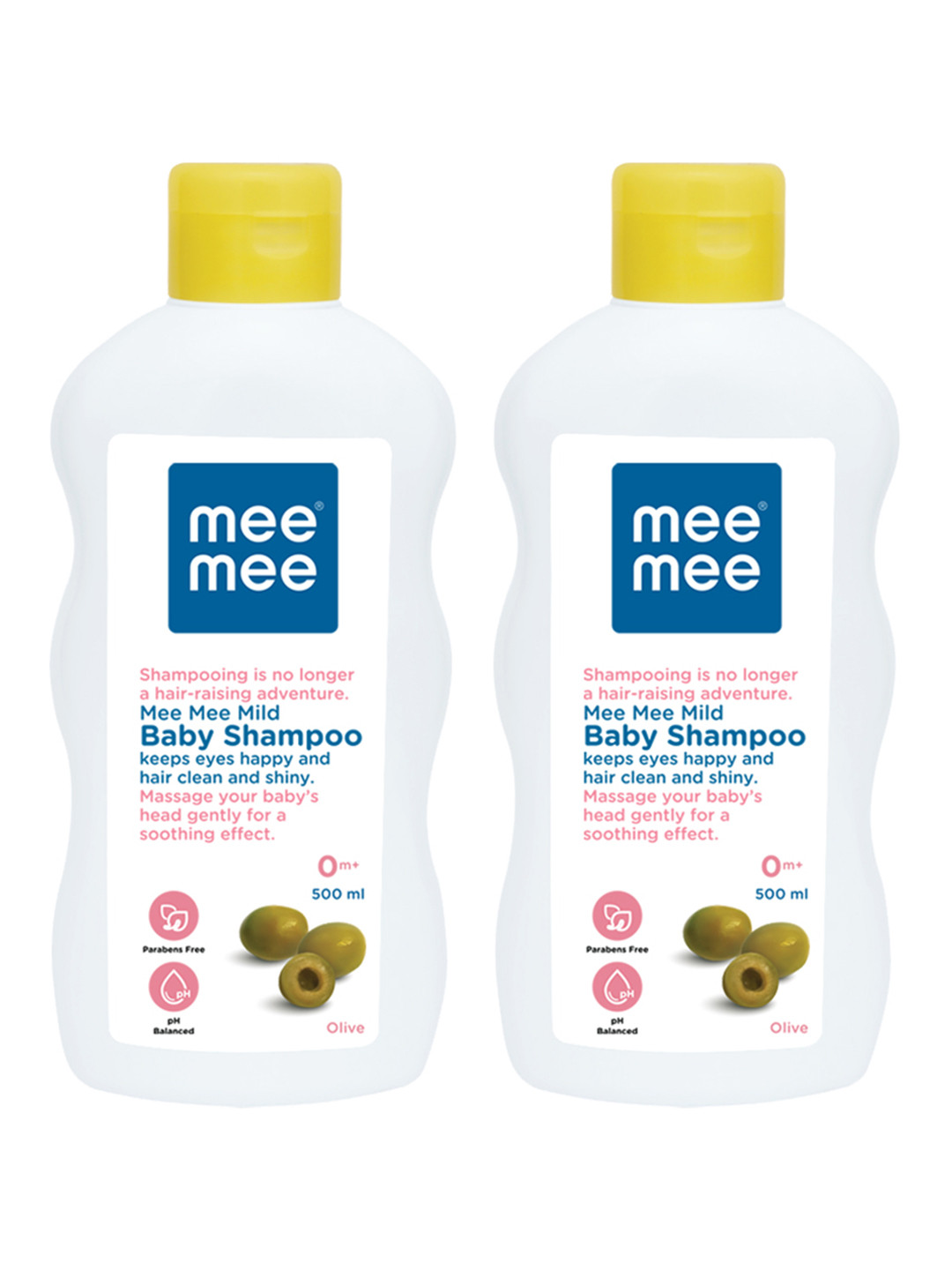 Buy MeeMee Set Of 2 White Mild Baby Shampoo 500 Ml Each Baby Shampoo
