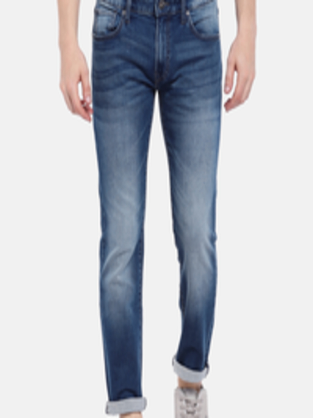 Buy Pepe Jeans Men Blue Gerald Vapour Slim Fit Low Rise Clean Look ...
