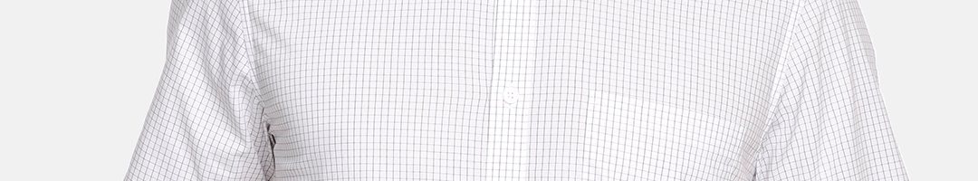 Buy Louis Philippe Men White & Black Regular Fit Formal Shirt - Shirts for Men 8335747 | Myntra