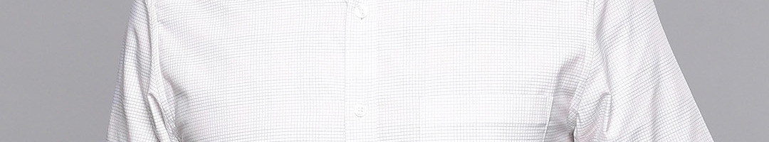 Buy Louis Philippe Men White & Blue Regular Fit Checked Formal Shirt - Shirts for Men 8336203 ...