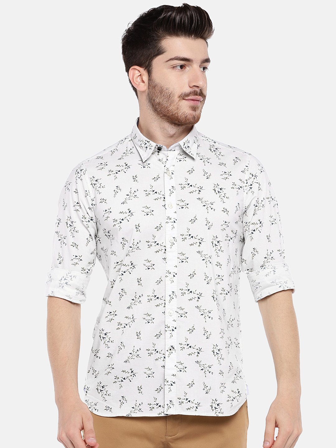 Buy Pepe Jeans Men White Regular Fit Printed Casual Shirt Shirts for