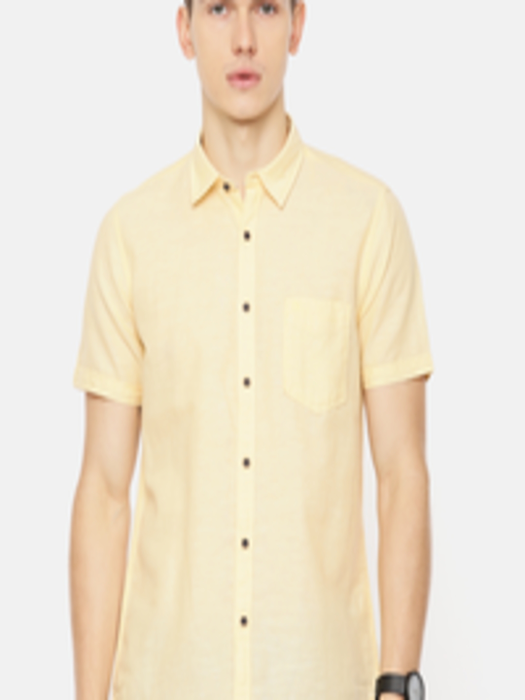 Buy Pepe Jeans Men Yellow Regular Fit Solid Casual Shirt - Shirts for ...