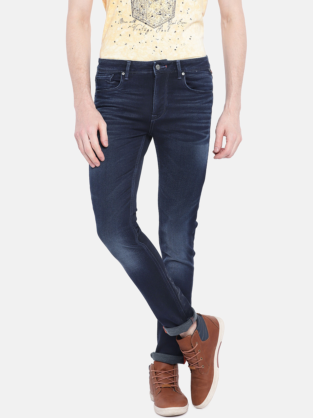 Buy Killer Men Blue Comfort Slim Fit Mid Rise Clean Look Stretchable Jeans - Jeans for Men 