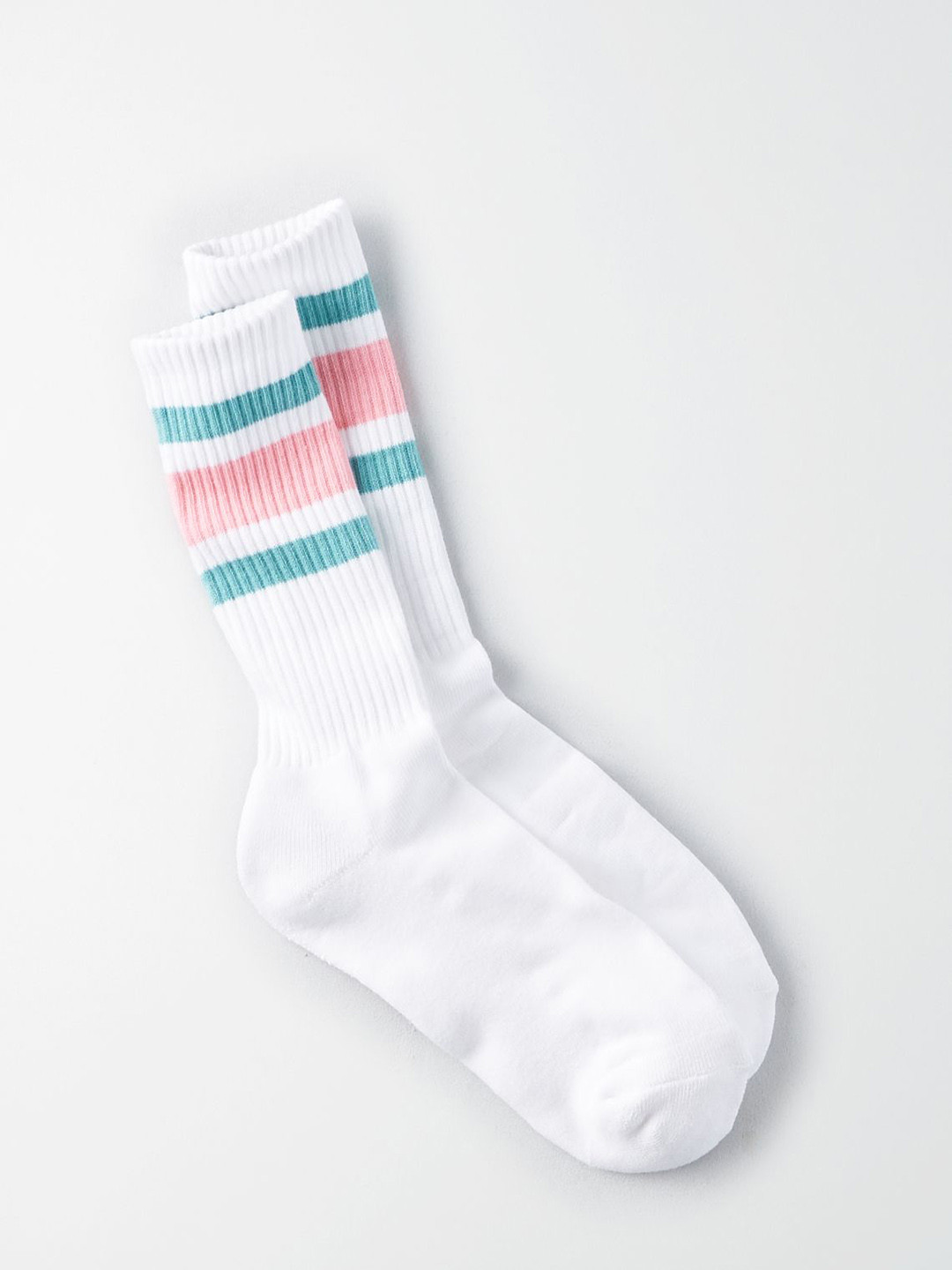 Buy AMERICAN EAGLE OUTFITTERS Men Pack Of 2 White Striped Calf Length