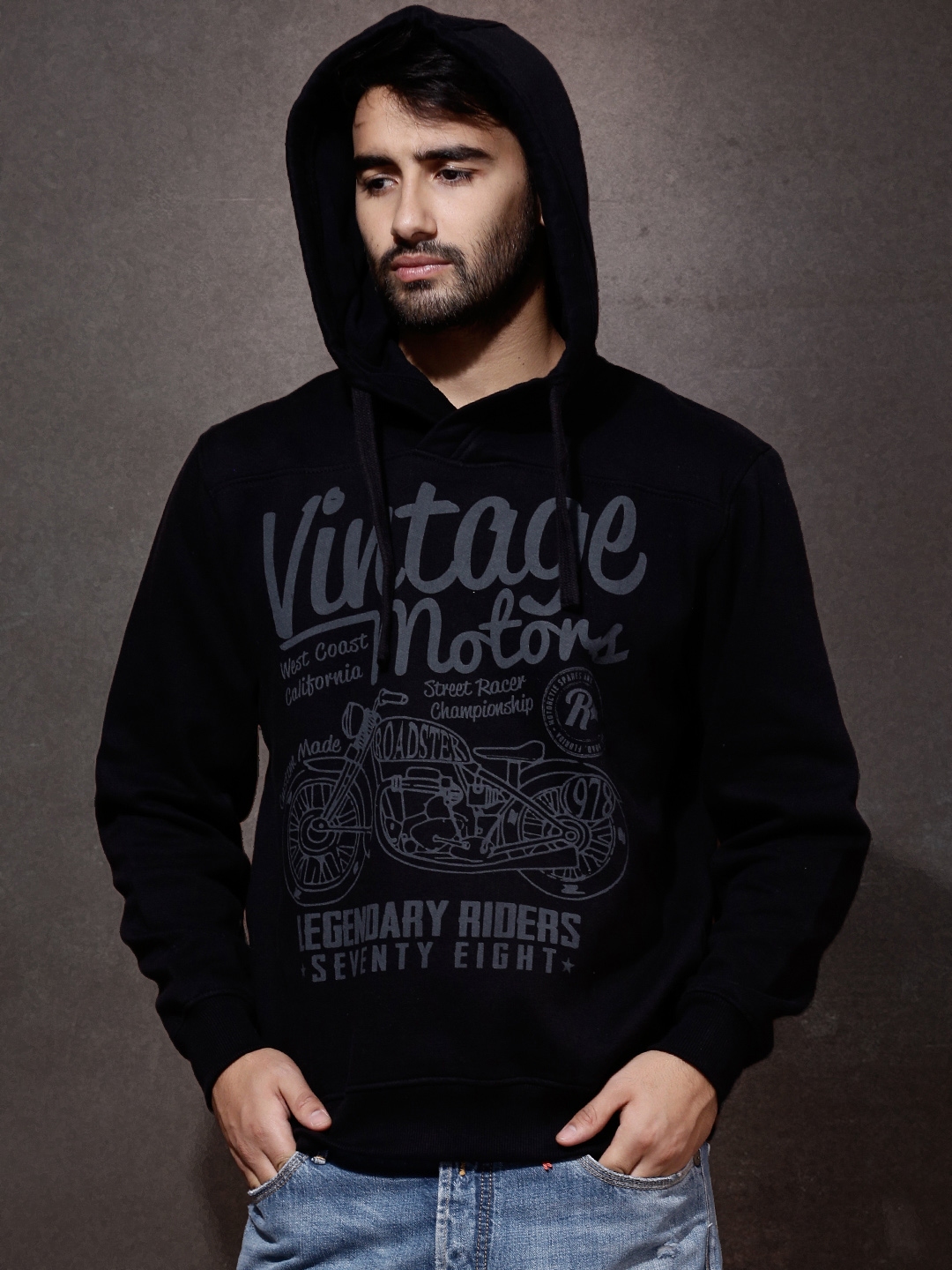 roadster black hoodie