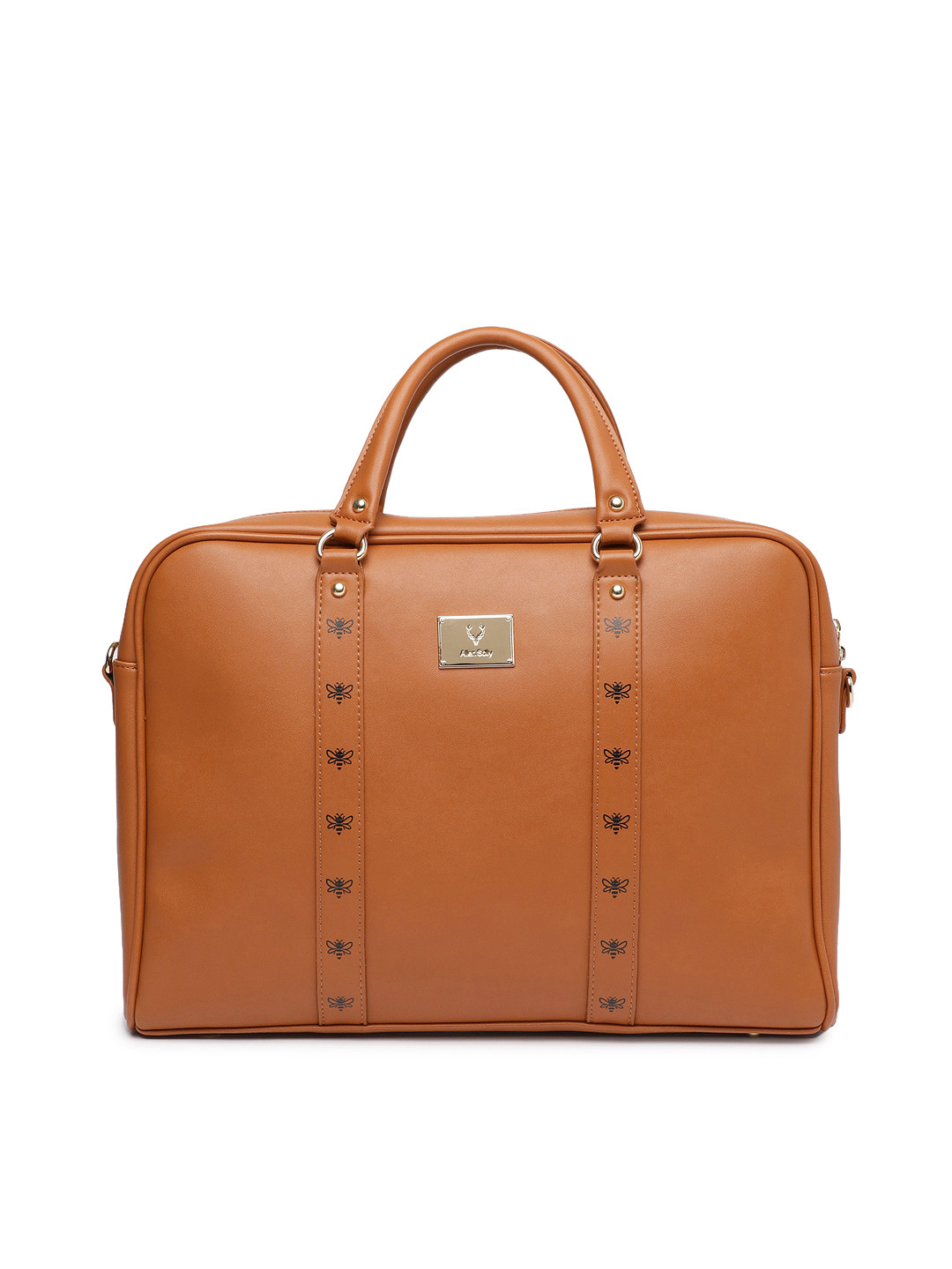 Buy Allen Solly Women Tan Printed Laptop Bag Laptop Bag for Women