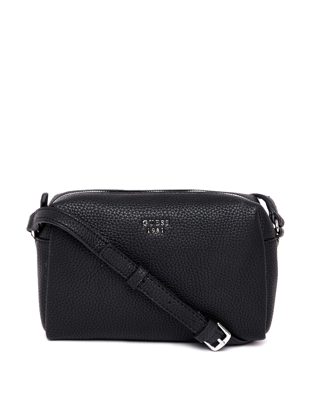 Buy GUESS Black Solid Sling Bag Handbags for Women 8381647 Myntra