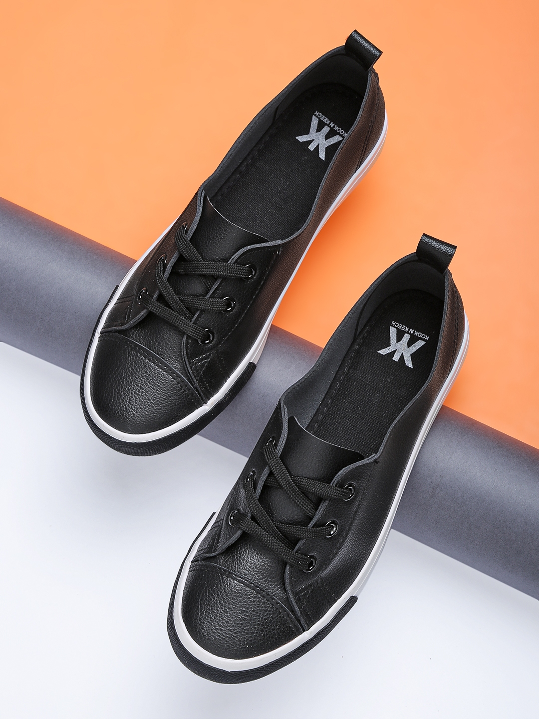 Buy Kook N Keech Women Black Sneakers - Casual Shoes for ...