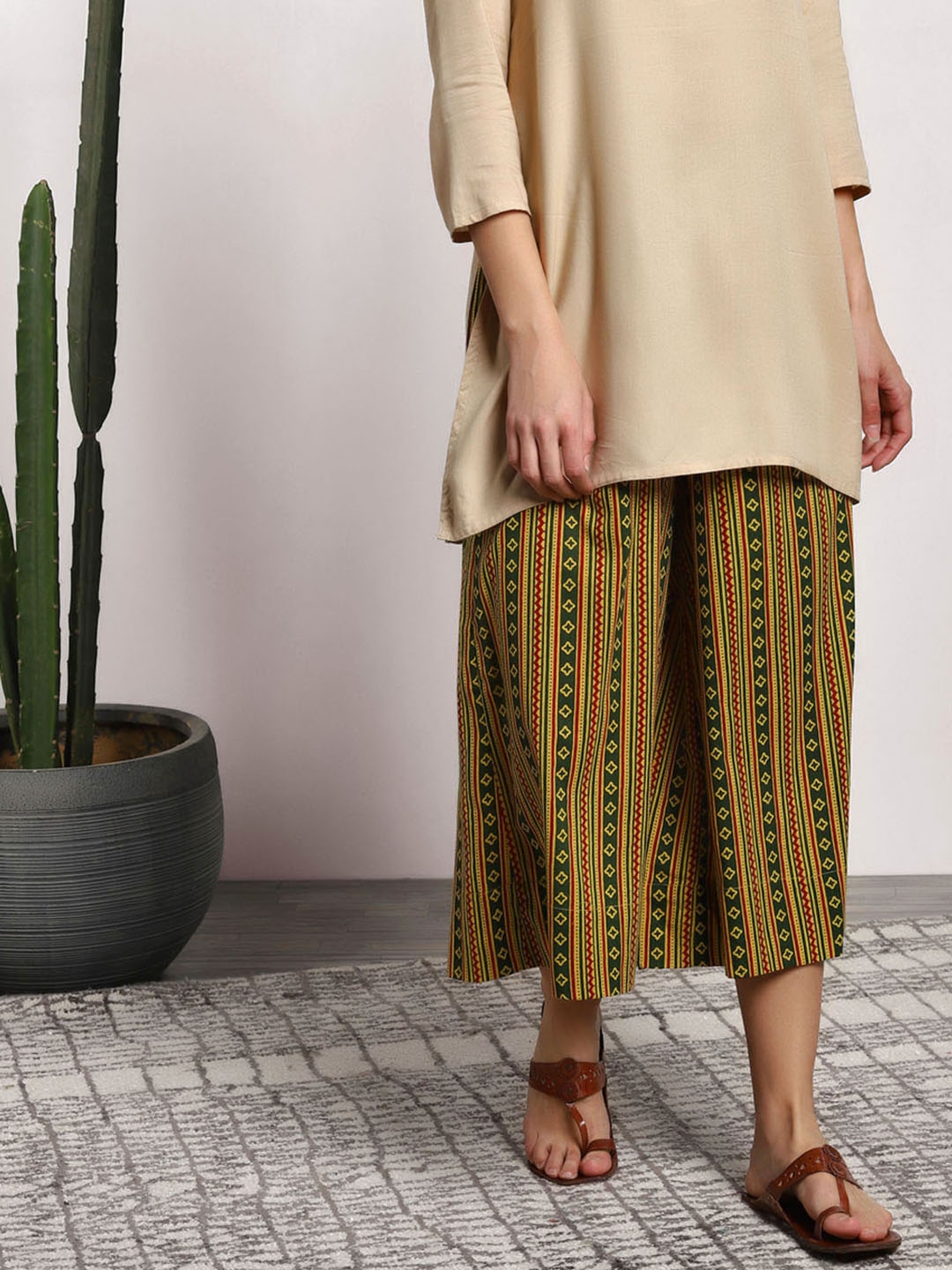 myntra flared palazzo
